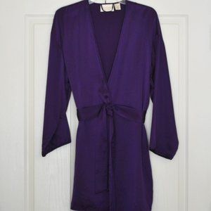Victoria's Secret Purple Silk Short Robe Size S